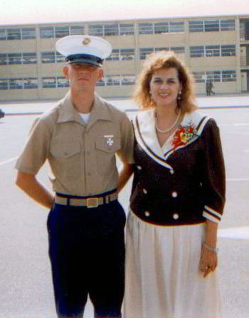 Pic of Bryan with me when he graduated from Marine boot camp.