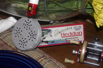 A reel and lure are added for some more rustic fun.