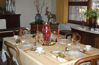 Christmas table.