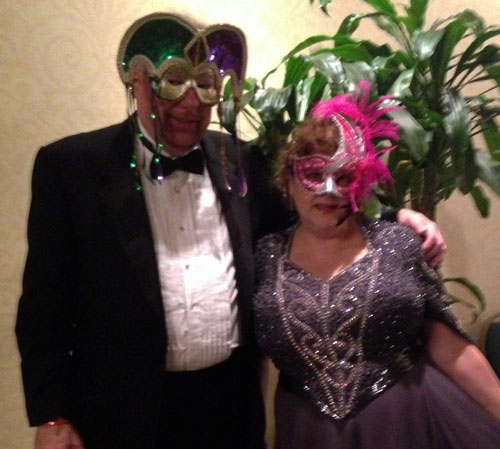 My husband and i at the Nyx Myx Masquarade Ball.